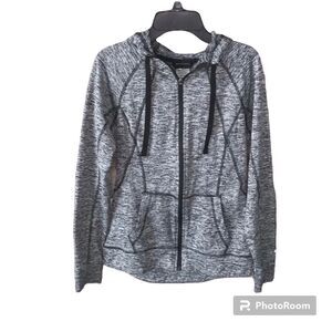 EUC Women's C9 by Champion Duo
Dry Gray Hooded Full Zip Running jacket.